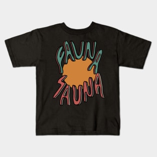 Fauna Sauna front and back Kids T-Shirt